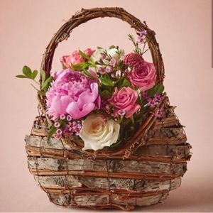 Three BHLDN/Anthropologie “Woodland” Flower Girl Baskets